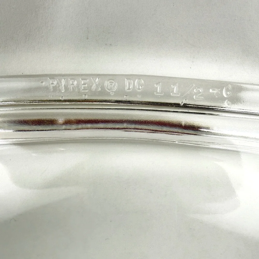 Vintage PYREX DC 1 1/2-C Clear Glass Oval Lid Corning Ware Replacement